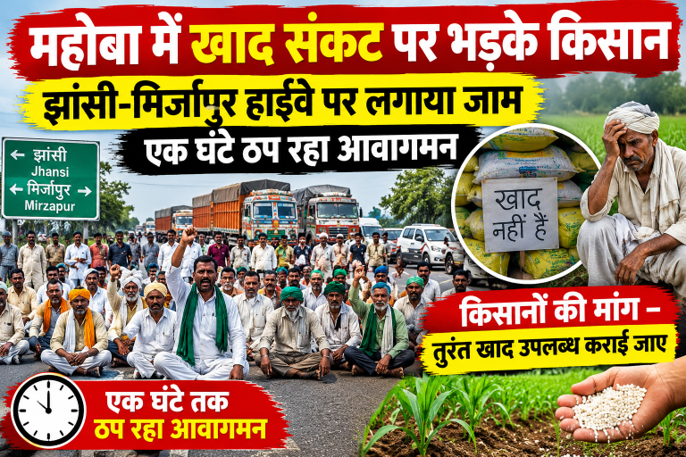 Mahoba Farmers Protest Fertilizer Crisis