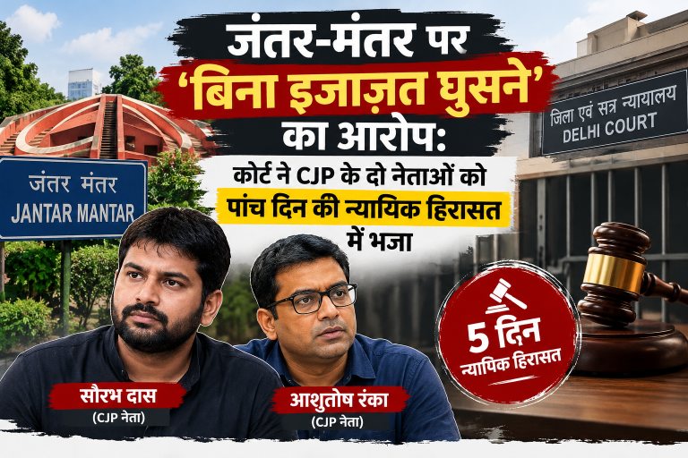 जंतर-मंतर केस_ पांच दिन न्यायिक हिरासत