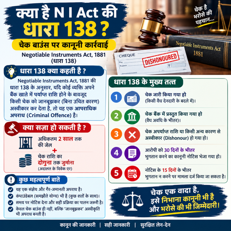 धारा 138_ चेक बाउंस कानून guide