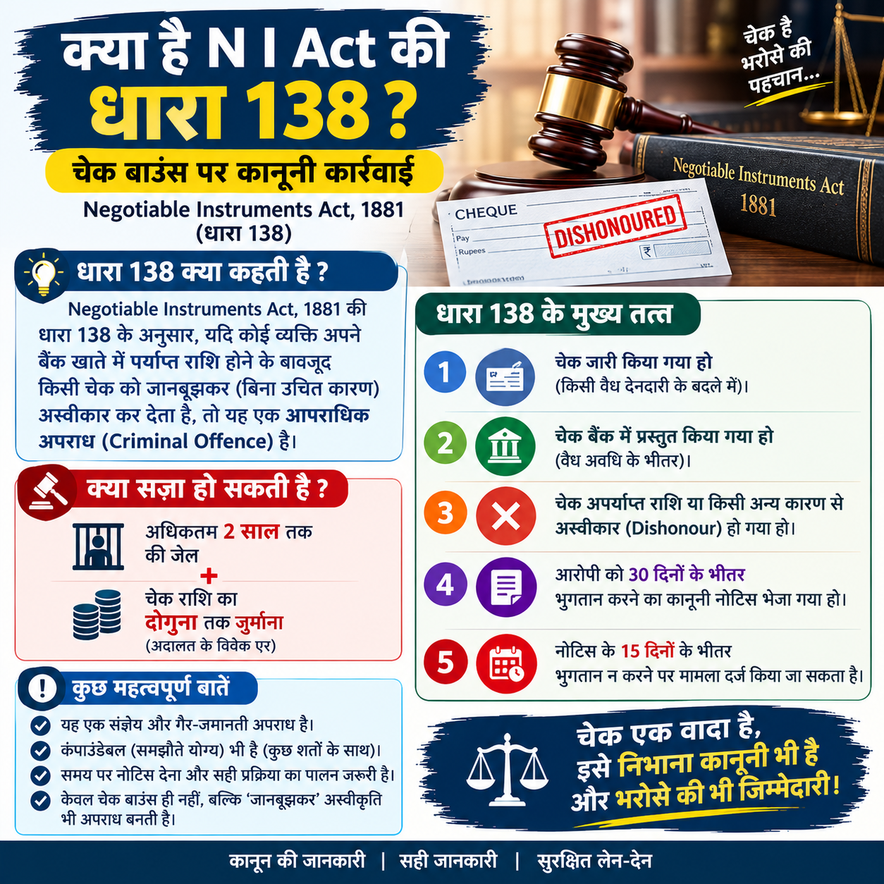 धारा 138_ चेक बाउंस कानून guide