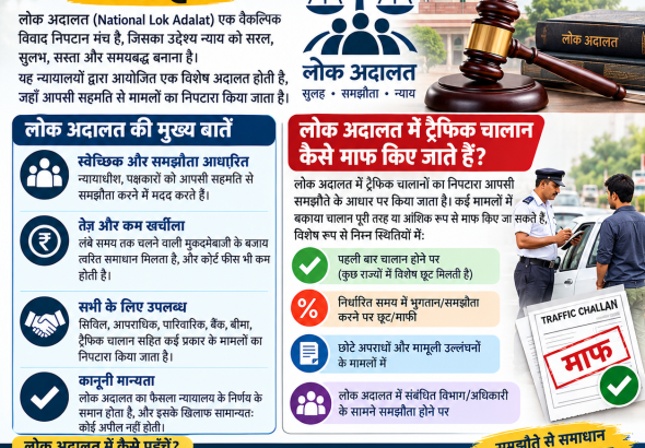 लोक अदालत_ सरल न्याय, चालान समाधान