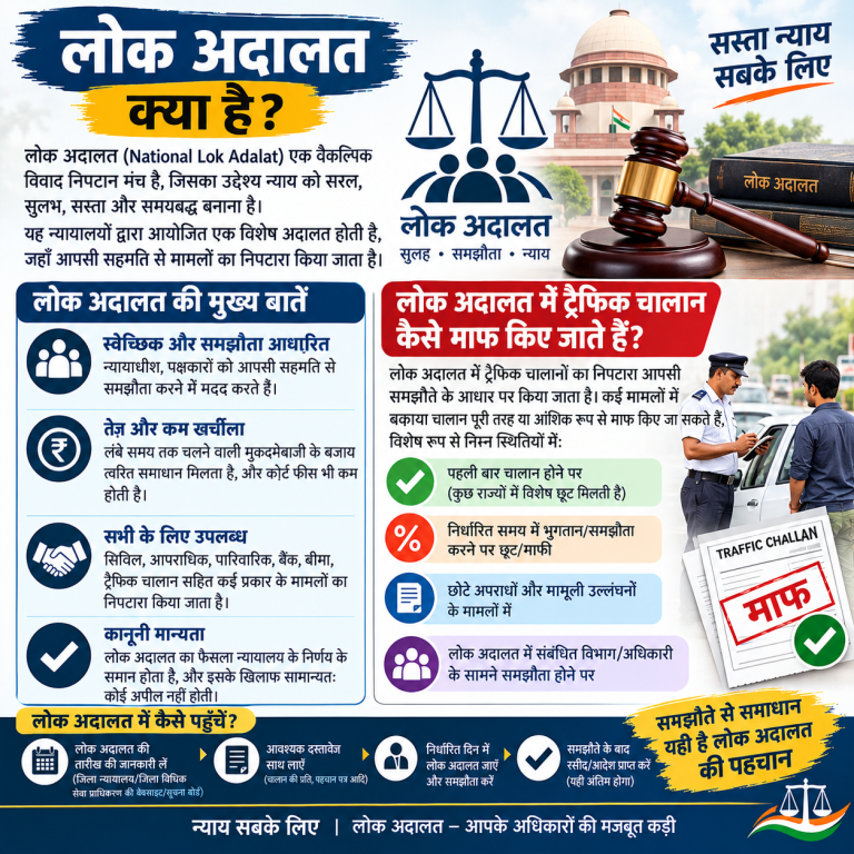 लोक अदालत_ सरल न्याय, चालान समाधान