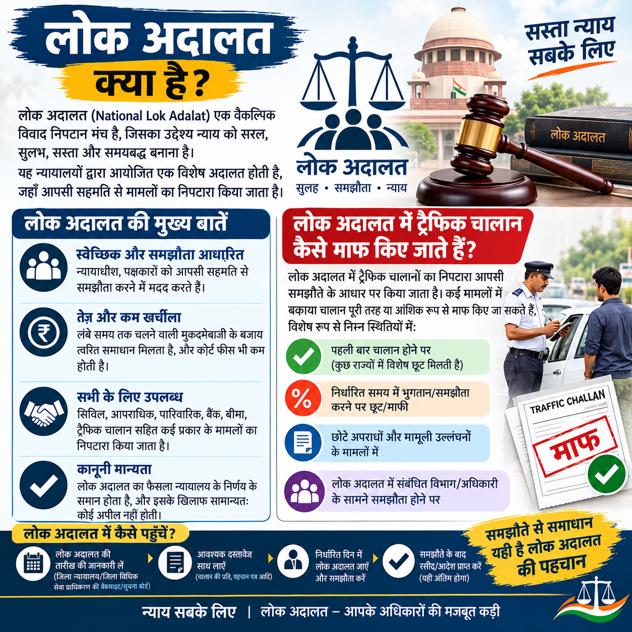 लोक अदालत_ सरल न्याय, चालान समाधान