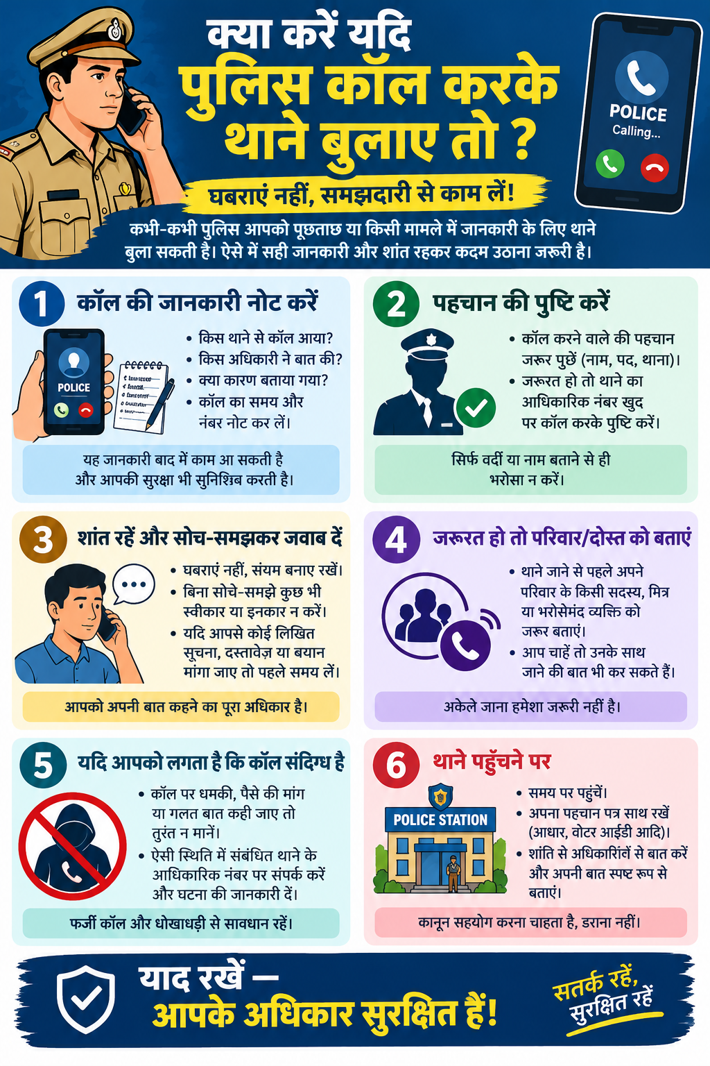 सतर्क रहें_ पुलिस कॉल पर सही कदम