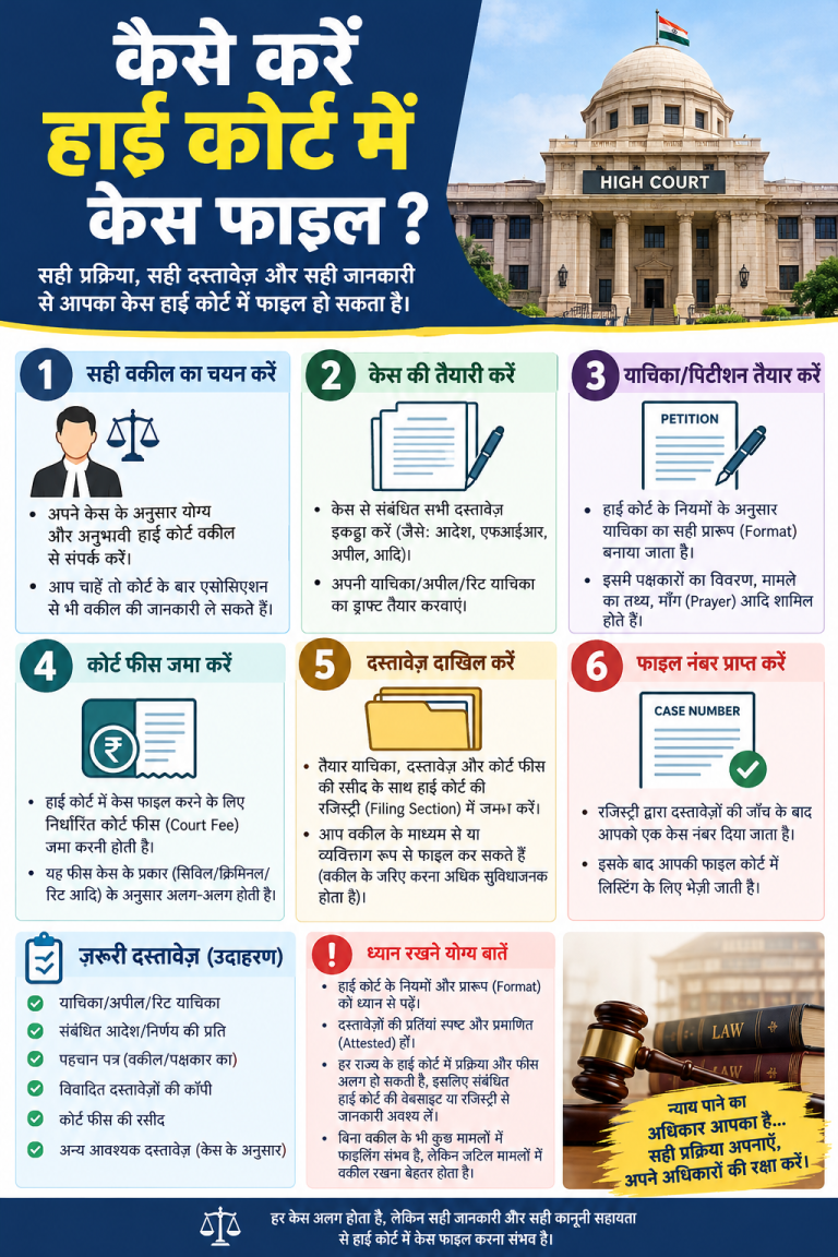हाई कोर्ट केस फाइलिंग गाइड